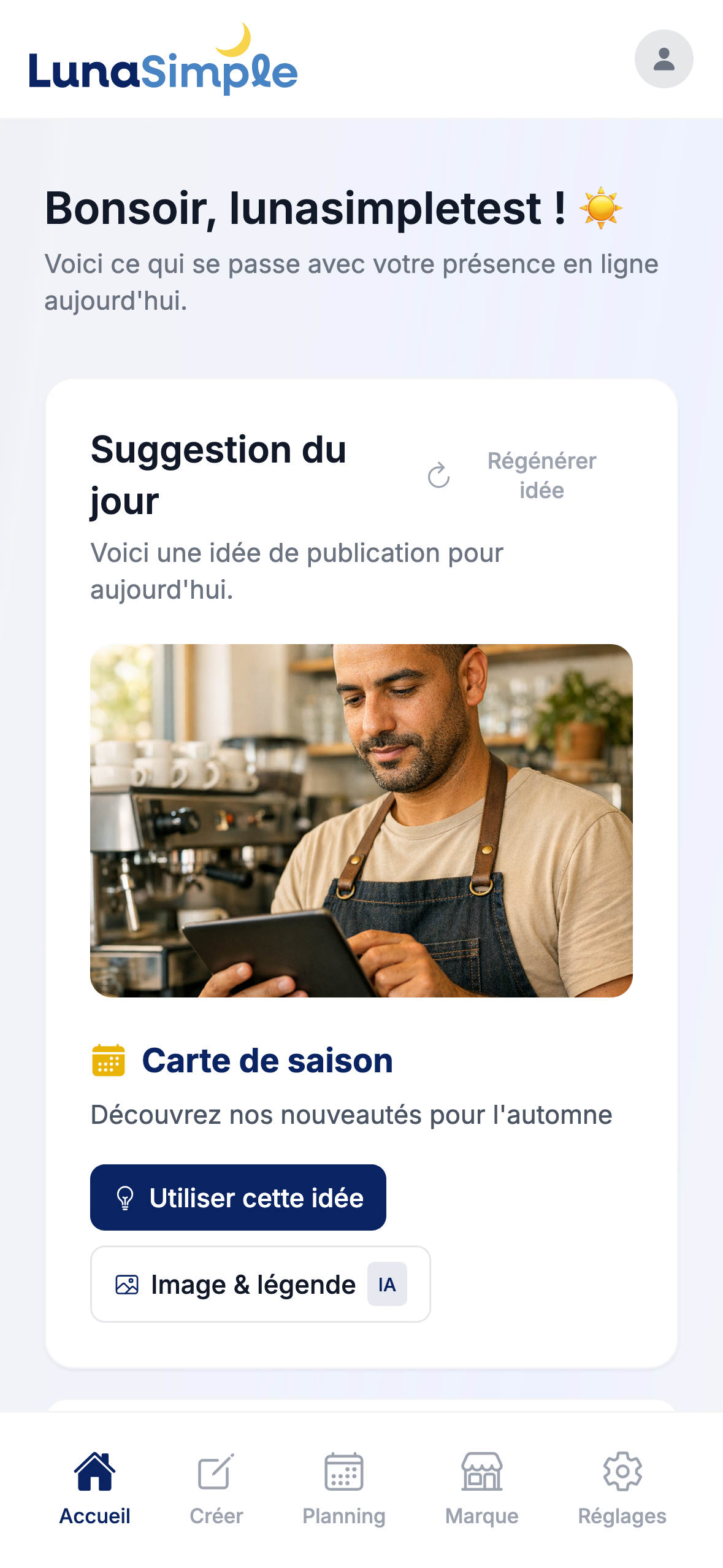Suggestion du jour screenshot